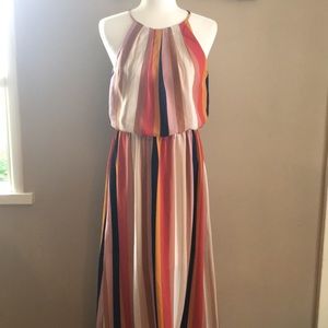 All in favor striped maxi dress